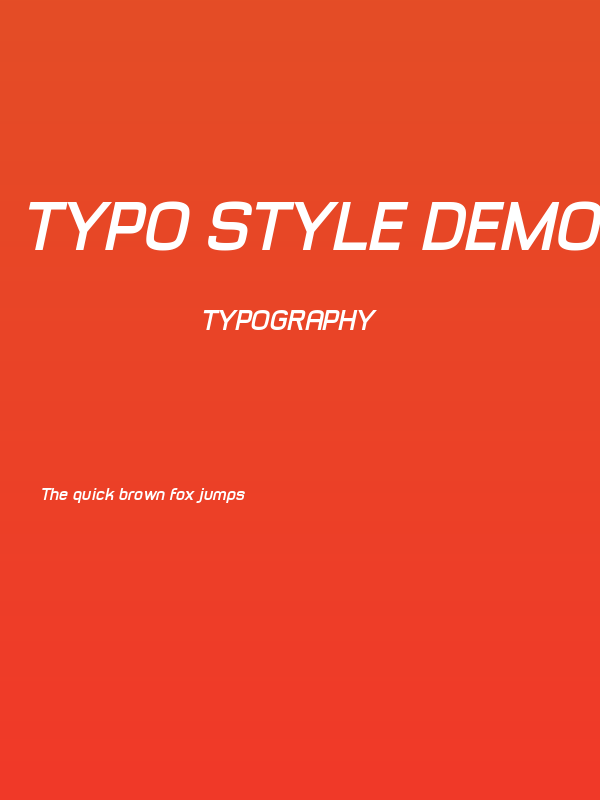Typo Style Demo Bold Italic Poster
