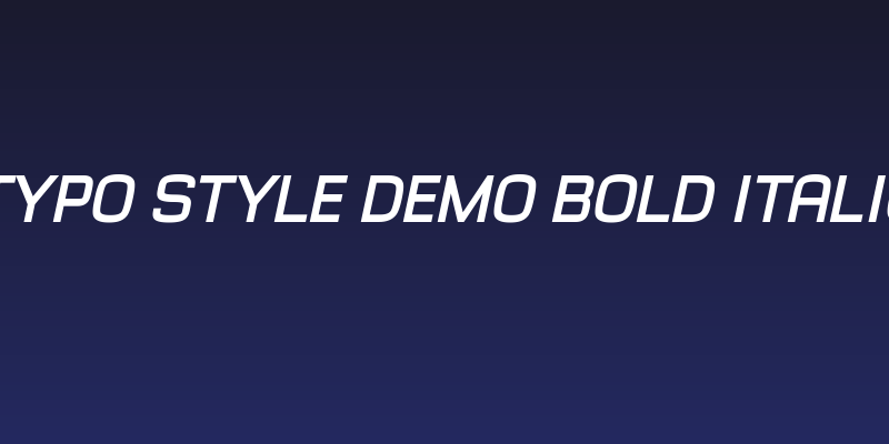 Typo Style Demo Bold Italic Social Header