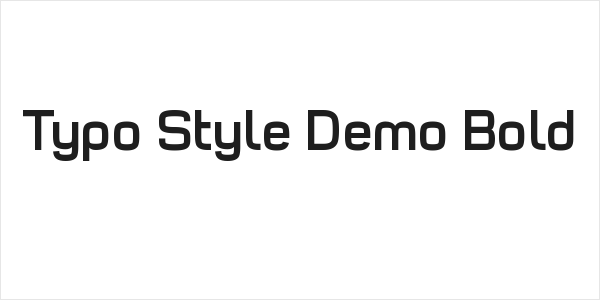 Typo Style Demo Bold Logo