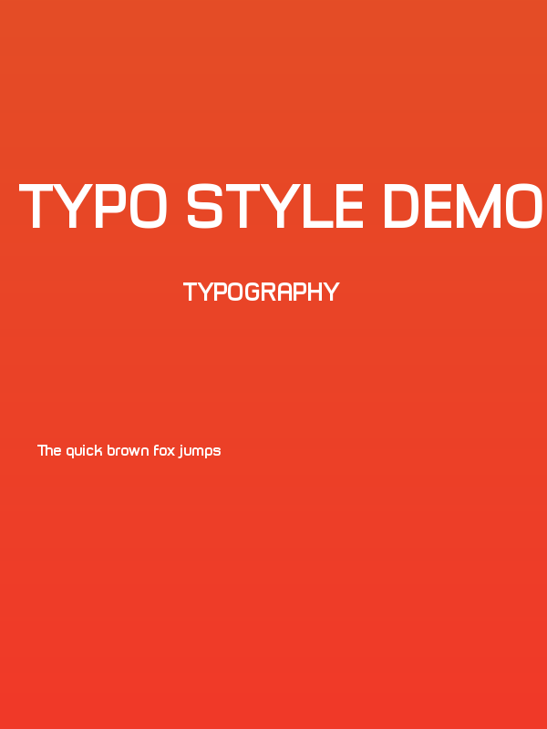 Typo Style Demo Bold Poster