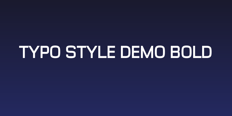 Typo Style Demo Bold Social Header