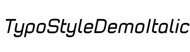 Typo Style Demo Italic  تنزيل الخطوط