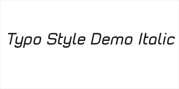 Typo Style Demo Italic Logo
