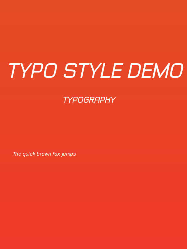 Typo Style Demo Italic Poster