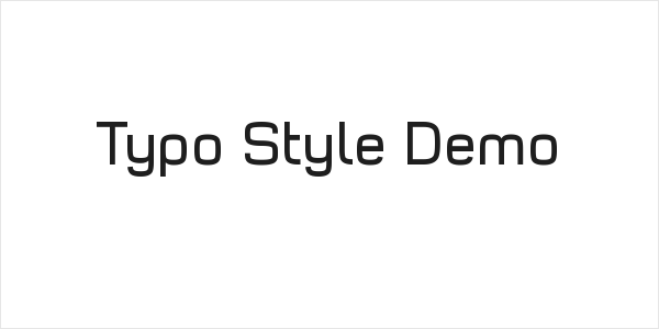 Typo Style Demo Logo