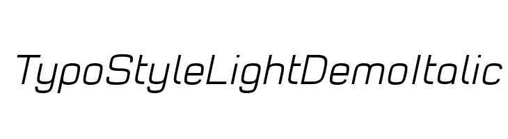 Typo Style Light Demo Italic Font