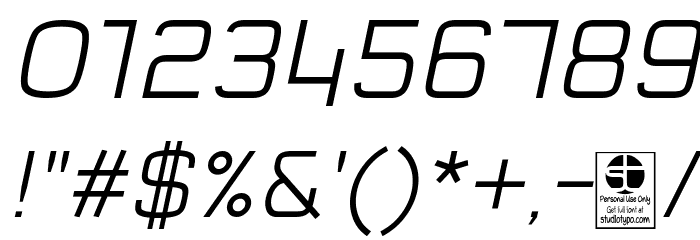 Typo Style Light Demo Italic Font OTHER CHARS