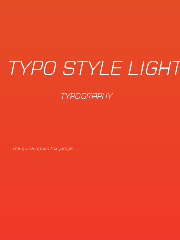 Typo Style Light Demo Italic Poster
