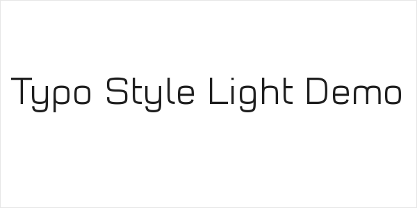 Typo Style Light Demo Logo