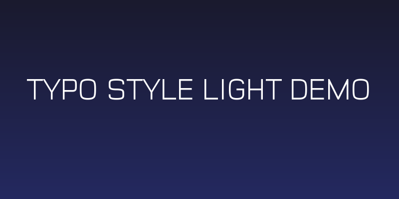 Typo Style Light Demo Social Header