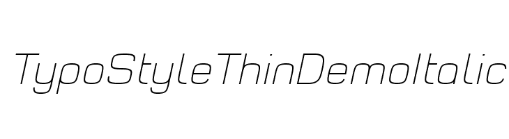 Typo Style Thin Demo Italic Font