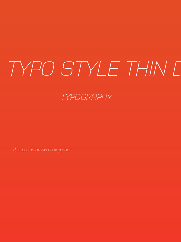 Typo Style Thin Demo Italic Poster
