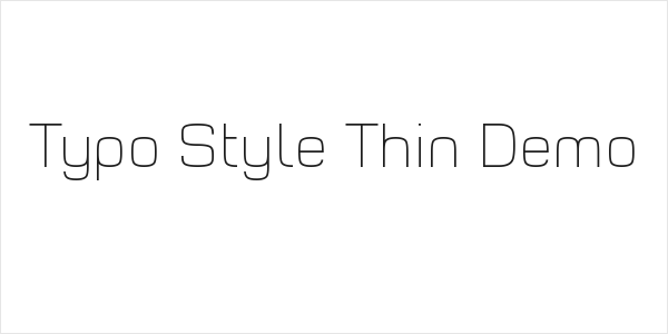 Typo Style Thin Demo Logo