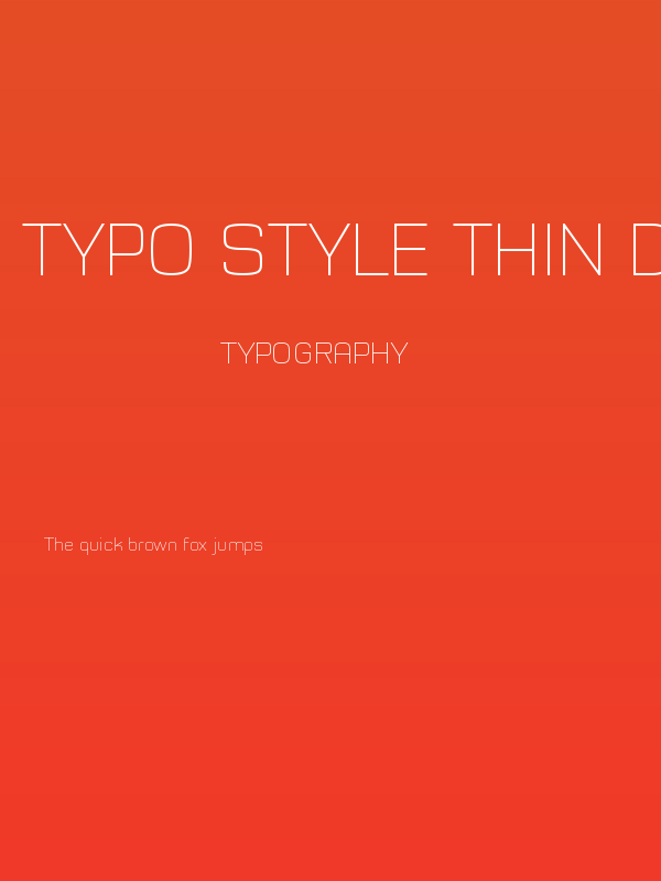 Typo Style Thin Demo Poster