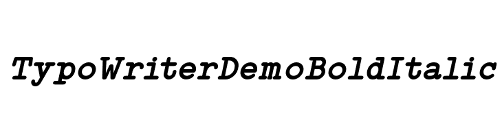 Typo Writer Demo Bold Italic  免费字体下载