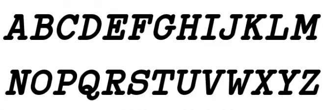 Typo Writer Demo Bold Italic Schriftart Groß