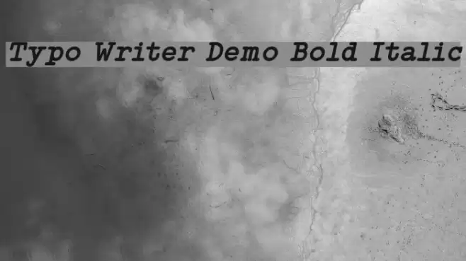 Typo Writer Demo Bold Italic Font examples