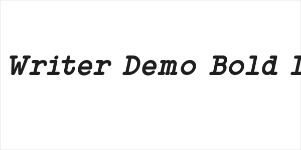 Typo Writer Demo Bold Italic Logo