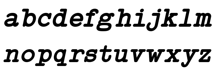 Typo Writer Demo Bold Italic Font LOWERCASE