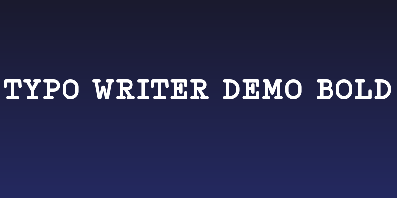 Typo Writer Demo Bold Social Header