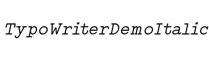 Typo Writer Demo Italic Font