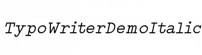 Typo Writer Demo Italic  baixar fontes gratis
