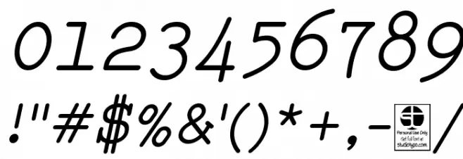 Typo Writer Demo Italic Font OTHER CHARS