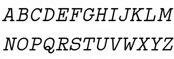 Typo Writer Demo Italic Schriftart Groß