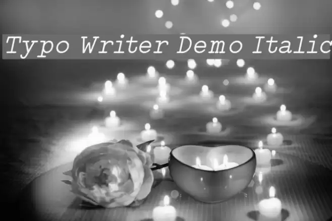 Typo Writer Demo Italic Font examples