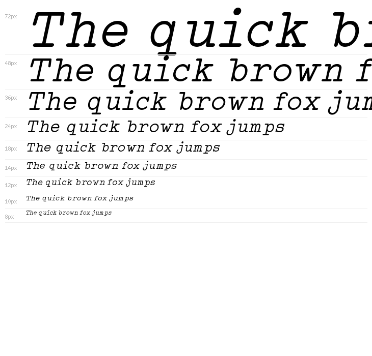 Typo Writer Demo Italic Waterfall