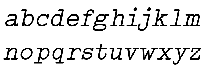Typo Writer Demo Italic Font LOWERCASE