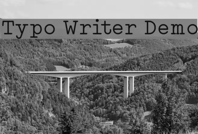Typo Writer Demo Font examples