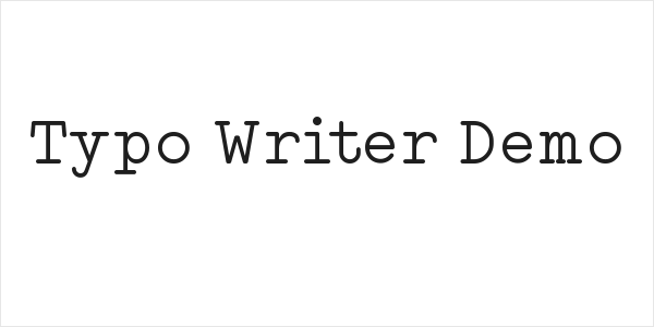 Typo Writer Demo Logo