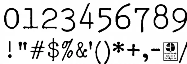 Typo Writer Distressed Demo Font OTHER CHARS