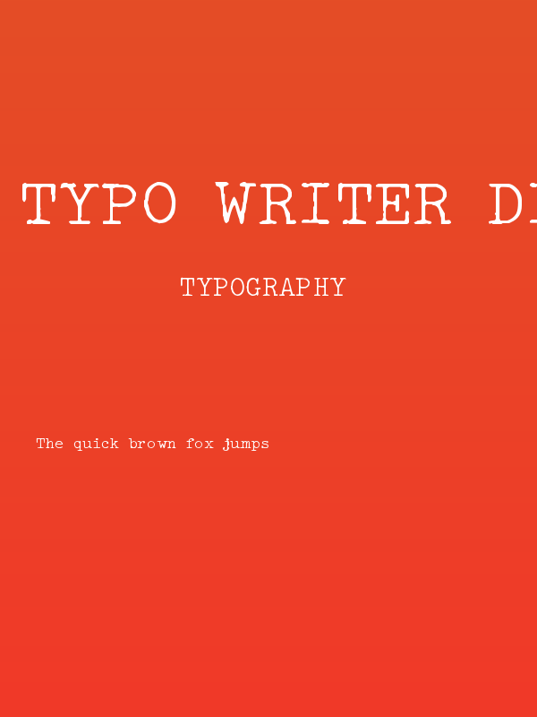 Typo Writer Distressed Demo Poster