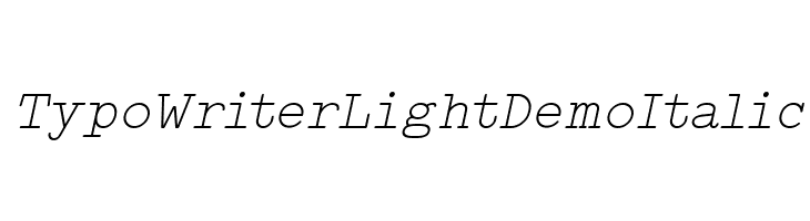 Typo Writer Light Demo Italic  Fuentes Gratis Descargar