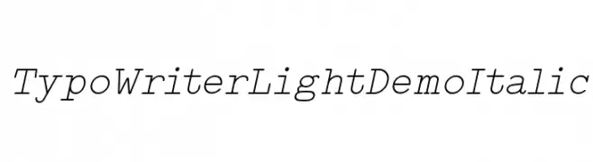 Typo Writer Light Demo Italic  baixar fontes gratis