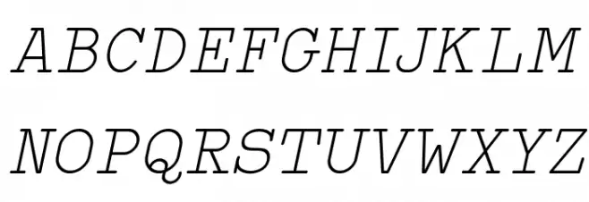 Typo Writer Light Demo Italic Polices MAJUSCULES