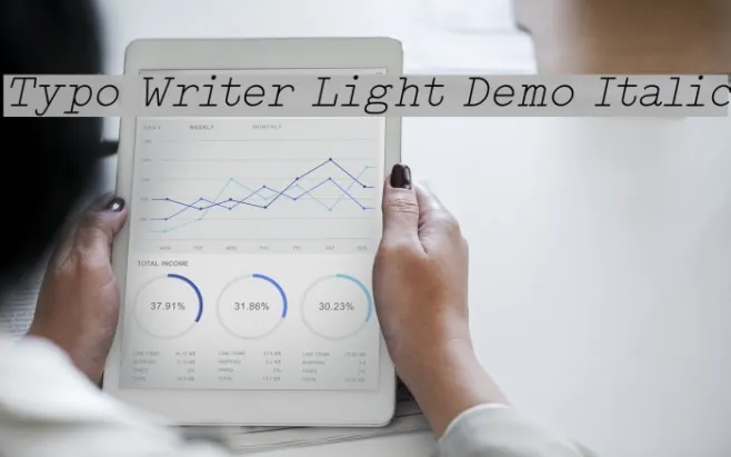 Typo Writer Light Demo Italic Example 1