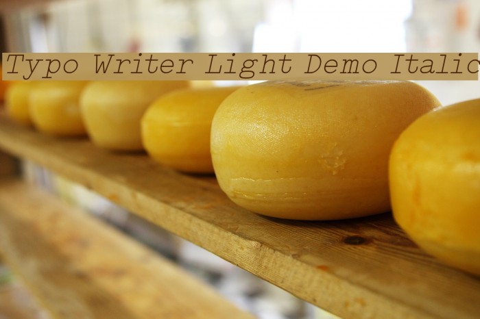 Typo Writer Light Demo Italic Font examples