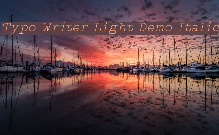 Typo Writer Light Demo Italic Font examples