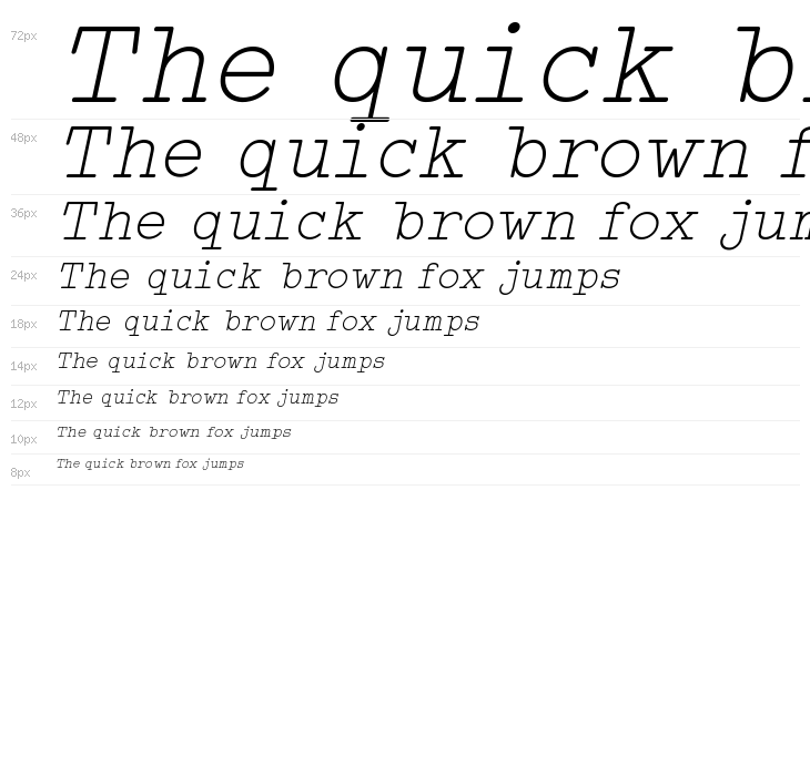 Typo Writer Light Demo Italic Waterfall