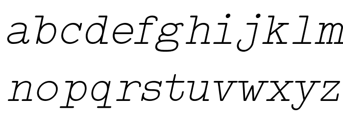 Typo Writer Light Demo Italic Font LOWERCASE