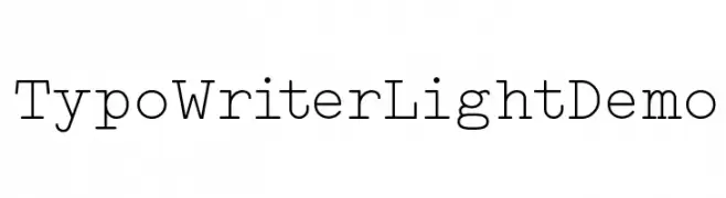 Typo Writer Light Demo  नि: शुल्क फ़ॉन्ट्स डाउनलोड