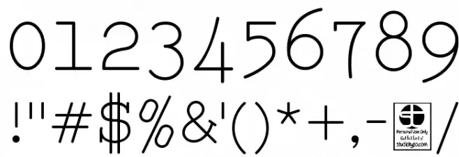 Typo Writer Light Demo Font OTHER CHARS