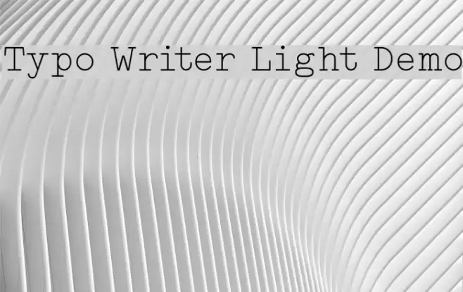 Typo Writer Light Demo Font examples