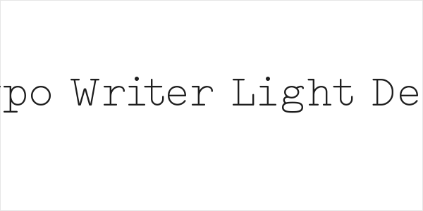 Typo Writer Light Demo Logo