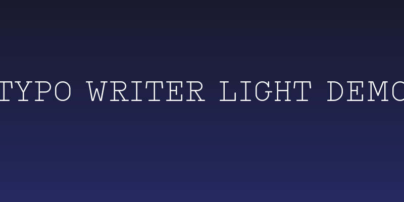 Typo Writer Light Demo Social Header