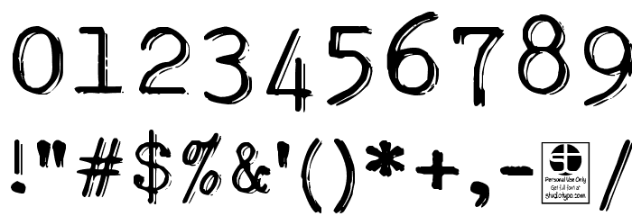 Typo Writer Shaky Demo Font OTHER CHARS