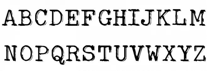 Typo Writer Shaky Demo Caratteri MAIUSCOLE